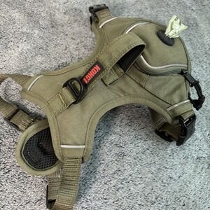 KONG‎ Small Olive Green Tactical Waste Bag Dog Harness Reflective Padded Mesh S